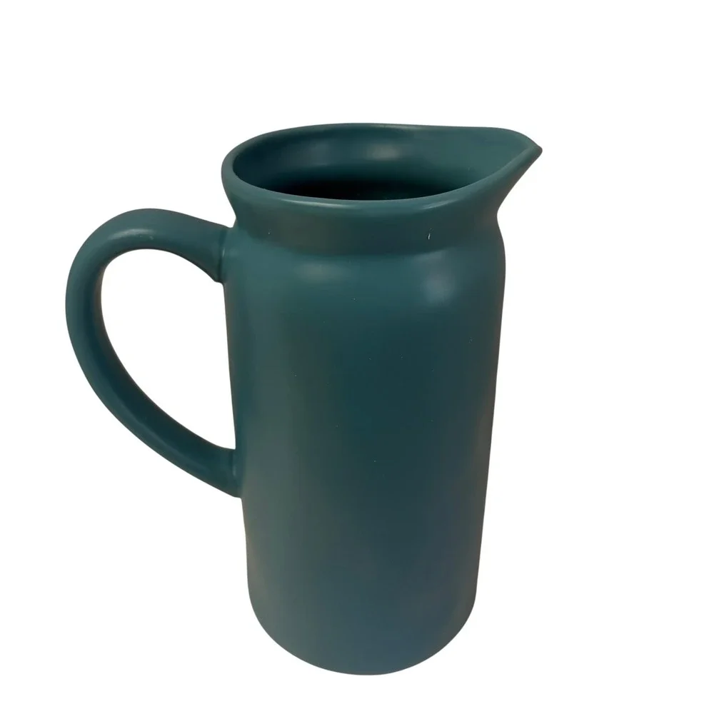 Rae Dunn Pitcher Unisex One Size Teal Aloha Beaches Matte Ceramic Water Jug